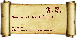 Navratil Richárd névjegykártya